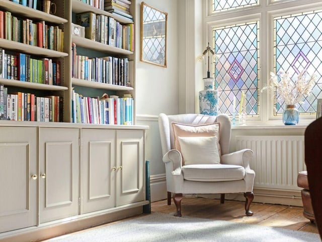 Despite its light and airy spaces, there are plenty of nooks to curl up with a good book.