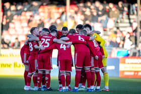 Crawley Town sealed their third home win in a row, in all competitions, in a hard-fought battle with Harrogate Town. Photo: Eva Gilbert Photography