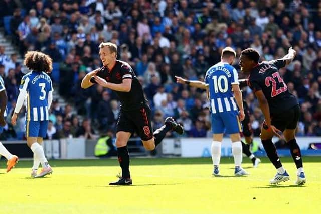 James Ward-Prowse scored twice for Southampton against Brighton during their draw at the Amex Stadium on Sunday