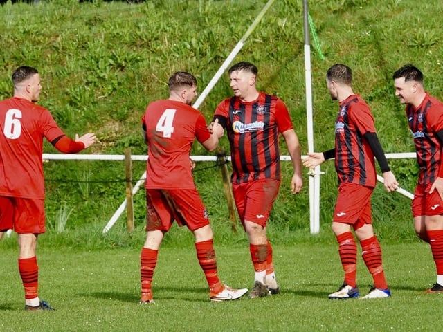 Action from Worthing United's 2-2 draw with Wick in the SCFL Division 1