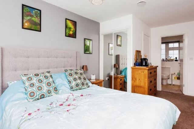 There are five double bedrooms. The Master Suite has space for a super king size bed, built-in his and hers wardrobes, en-suite with wallk-in shower, low level WC, wash hand basin, bidet and fitted storage.