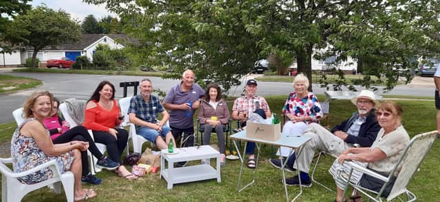 Residents in Morrell Avenue and Rough Way, Horsham, sang along to God Save The Queen and raised a glass in her name - and they also enjoyed a fun quiz.