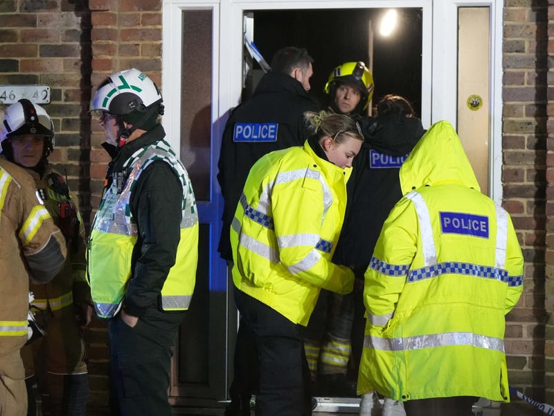 Eight people rescued from fire at block of flats in West Sussex