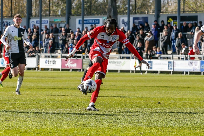 Action from Eastbourne Borough's 2-0 win at Dartford