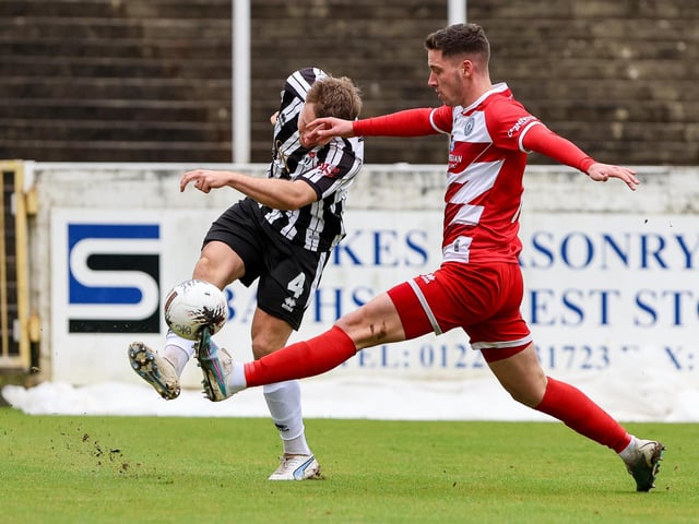 Action from Eastbourne Borough's visit to Bath City in National League South