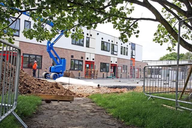 Building works taking place at the school in 2017
