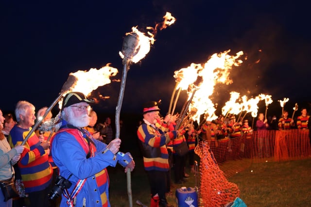 The Platinum Jubilee weekend in Hastings. Photo by Kevin Boorman.

Lighting of the beacon on East Hill with Hastings Borough Bonfire Society. 2/6/22