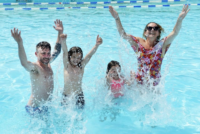 Families enjoying Saltdean Lido when it reopened last year. The pool has now reopened for the 2022 summer season.