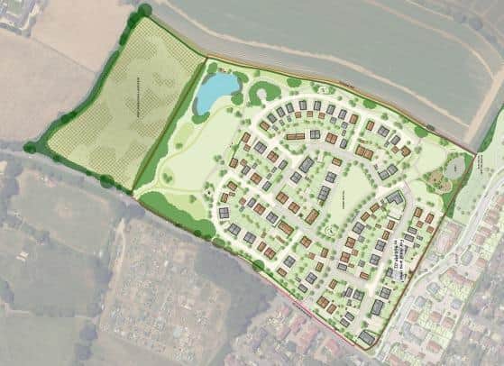 A plan of the development at Yapton