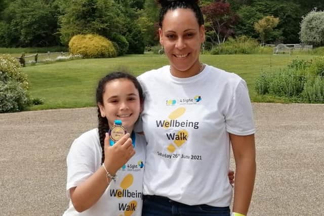 Alyssa from Bognor Regis and her mum Rachel completed the 4Sight Vision Support Wellbeing Walk in 2021