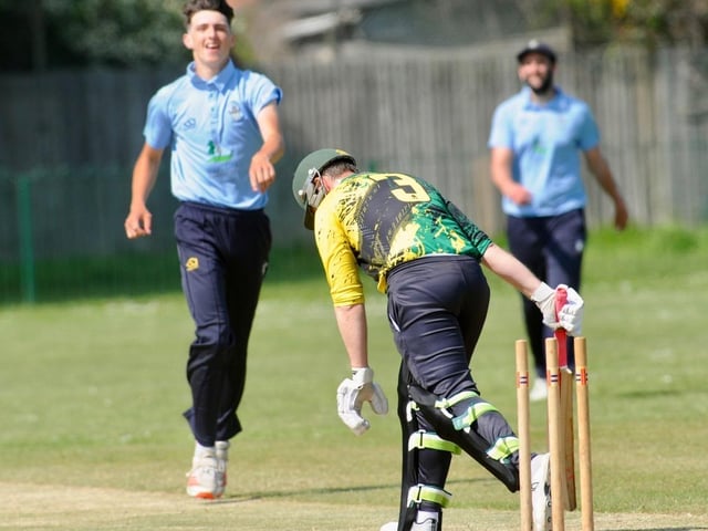 Action from the Sussex Cricket League Division 2 clash between Worthing v Burgess Hill. Picture by Stephen Goodger
