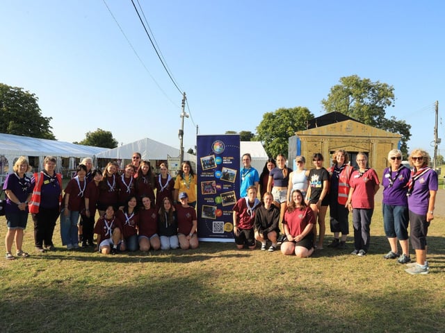 Rangers with WAGGGS representatives Liz & Katie  & WSIJ Core Team