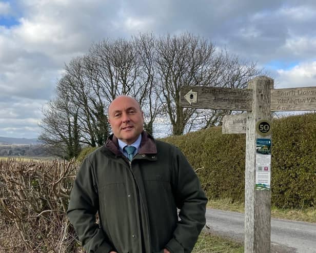 On the South Downs Way ... Andrew Griffith MP