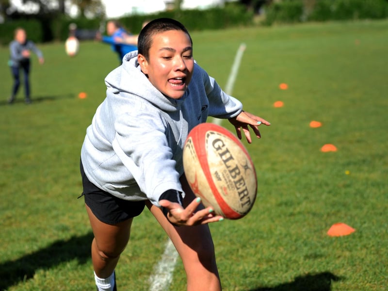 Olympic gold medal winning hero and TV personality Sam Quek attended Hove R.F.C for one of the RFU’s ‘Inner Warrior’ camps. SR23101602Photo by S Robards/Nationalworld