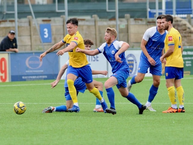 Lancing FC take on Shoreham FC in a pre-season friendly at Culver Road