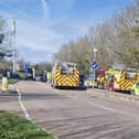 The emergency services have responded to a collision on Lottbridge Drove, Eastbourne