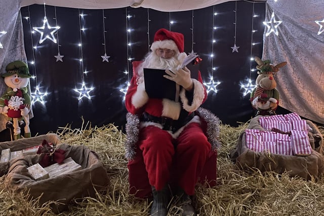 Santa will be visiting us this year! Sessions bookable on arrival tickets are £ per child. (Gift included)
Every weekend in December and during the holidays in the lead up to Christmas (December 3-4, 10-11, 17-24)
Sessions bookable on arrival at the park. These are done by time slot.
Solve the Christmas Word Trail and receive a small treat.
Treat yourself to a Mince Pie or Hot Chocolate from our Blackberry Cafe.