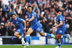Diego Gomez earned comparisons with David Beckham after scoring from 51 metres, as Brighton scored three goals in nine minutes against Crystal Palace. (Photo by Richard Heathcote/Getty Images)