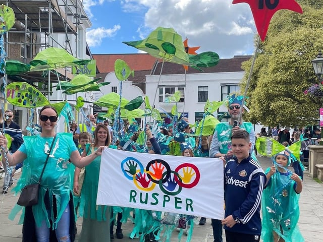 Natural World themed children's parade. Rusper Primary