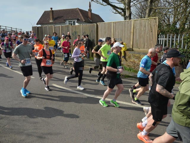 Action in the 2026 Hastings Half Marathon
