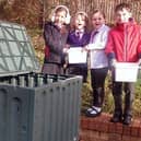 Aldrington pupils with their new compost bin