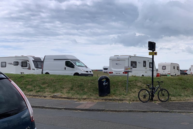 Travellers on the Old Bathing Pool Site in St Leonards.
Photo submitted.