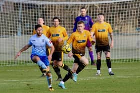 Action between Lancing and Littlehampton Town at The Sportsfield | Picture: Stephen Goodger