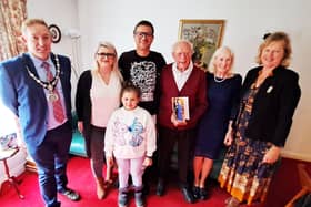 Ken Turner celebrating his 100th birthday with his family and special guests. Picture: David Nicholls
