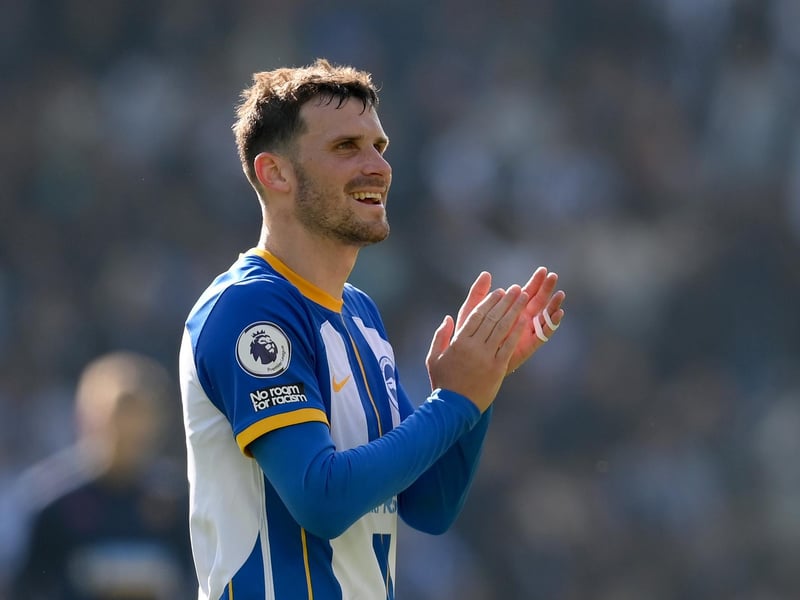 Veltman's latest injury means Albion's utility man will slot back into right-back, despite scoring two goals from central midfield against Wolves. Is currently enjoying his best goal-scoring season for the Seagulls.