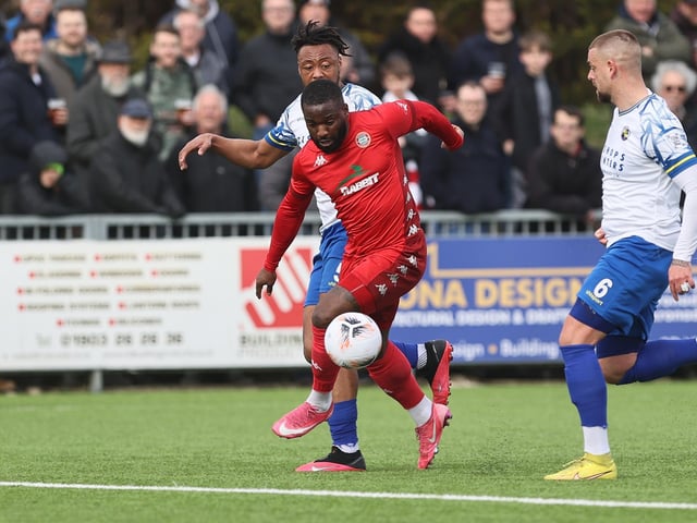Action and goal celebrations from Worthing FC's 3-2 National South win over Havant and Waterlooville at Woodside Road
