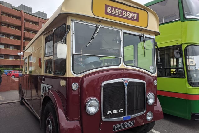 Best in Show winner at Worthing Bus Rally 2022, a preserved East Kent PFN 865