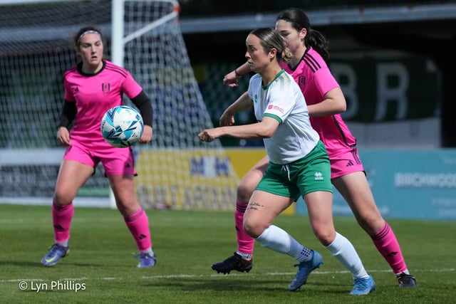 Action from the Rocks Women's team's cup tie v Fulham