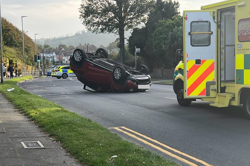 The collision in Victoria Drive, Eastbourne