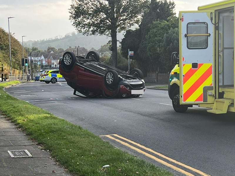The collision in Victoria Drive, Eastbourne