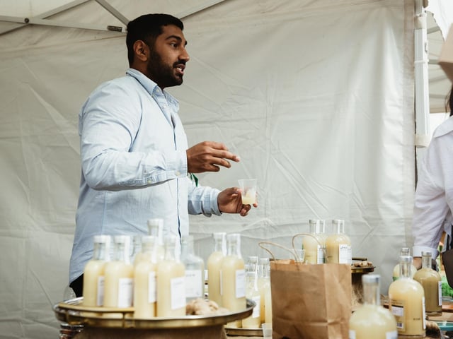 Visitors could meet the producers and ask questions about the products.