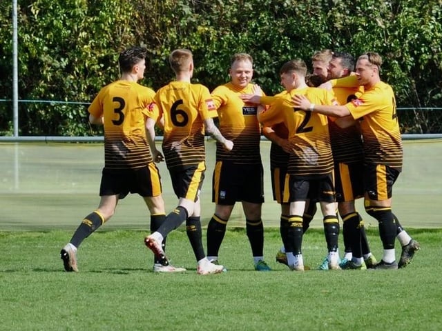 Action from Littlehampton Town's 1-1 draw with Lancing in theIsthmian south east division at The Sportsfield