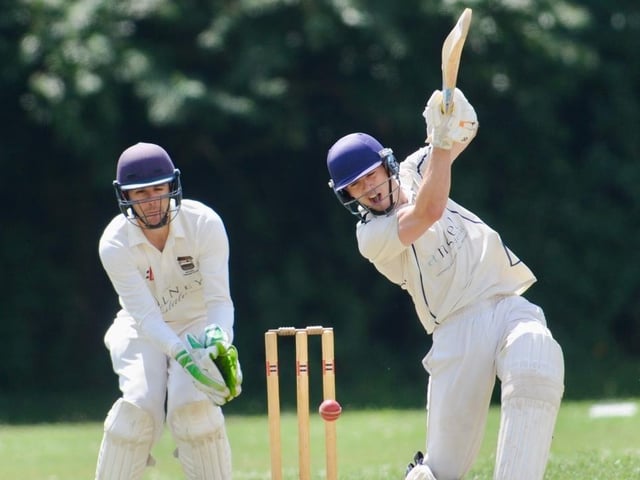 Action from Portslade CC v Bolney CC in Division 4 East of the Sussex Cricket League