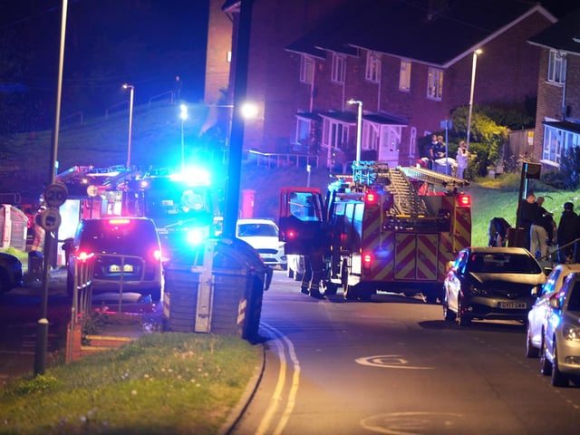 Ambulances and fire crews attended a fire in East Sussex on the evening of Monday, May 1