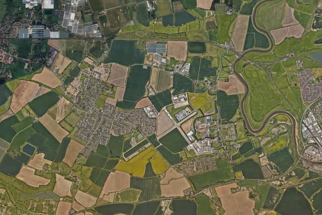 F/16/24/RES: Land at Ford Airfield, Ford. Approval of reserved matters following outline permission F/4/20/OUT for phase reserved matters 4 (south), for the erection of 357 No. residential dwellings plus associated roads, infrastructure, parking, landscaping, open space & play areas and associated works. This application affects a Public Right of Way, may affect the setting of a Listed Building and falls within CIL Zone 1 (Ford strategic site - zero rated).  (Image: Google Maps)