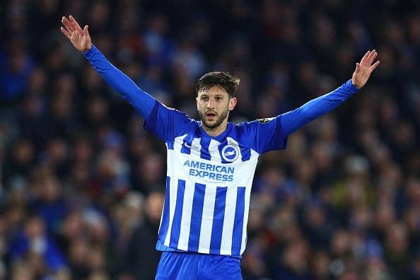 Adam Lallana of Brighton & Hove Albion will leave the club this summer after three seasons