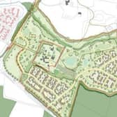 Plans for 340 homes at the Horstedpond Farm site in Lewes Road, Little Horsted. Pic: contributed