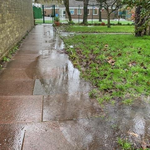A group of residents are involved in a row with a Worthing primary school after instances of heavy flooding, which they say is destroying their gardens.
