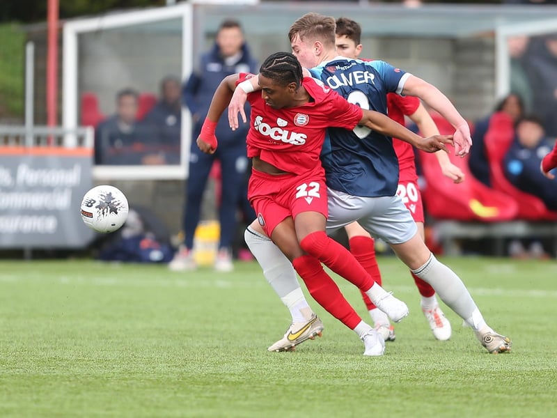 Action from Worthing's 6-4 win at home to Dover in National League South
