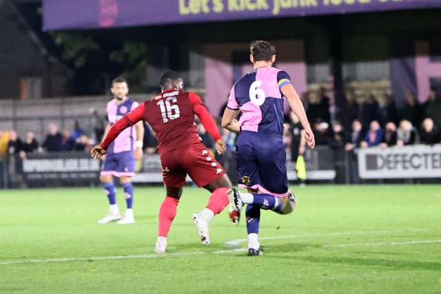 Action from Worthing's National South victory at Dulwich Hamlet