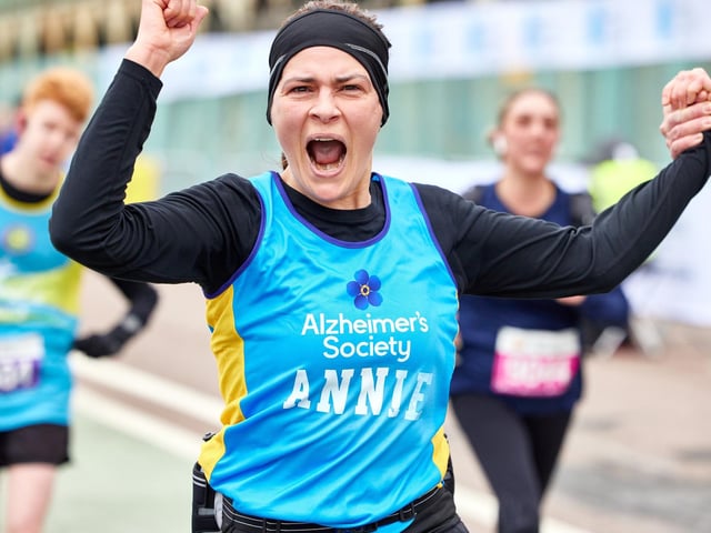 Action at the Brighton Half Marathon