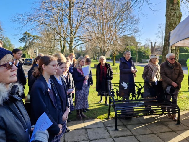 Dignitaries, school pupils and religious representatives commemorated National Holocaust Memorial Day at the War Memorial in Muster Green on Friday, January 26