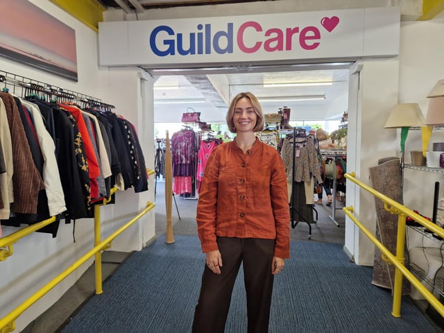Influencer Jen Graham, aka Charity Shop Girl, officially opens Guild Care's new Goring Road Superstore and Donation Centre, the charity's 15th shop in West Sussex