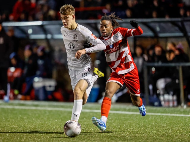 Action from Eastbourne Borough's Sussex Senior Cup quarter-final versus Hastings United