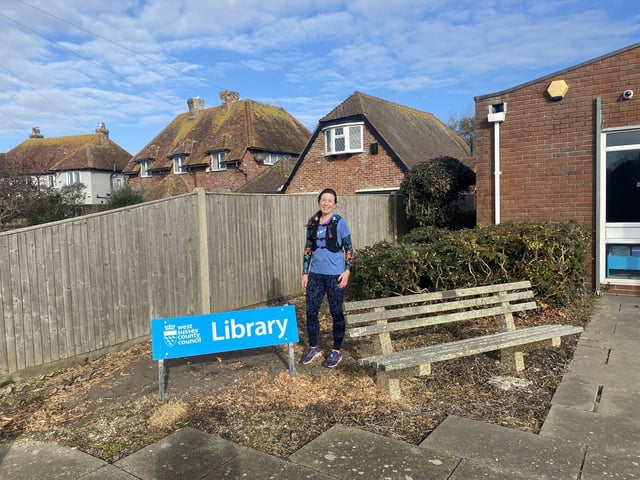 There are 36 public libraries in West Sussex and librarian Amy Perry has run to every single one of them as part of her training for the London Marathon
