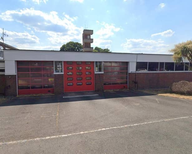 Horsham's former fire station is up for sale. It is located on Hurst Road and has appeared as a commercial property at vailwilliams.com. Photo: Google Street View